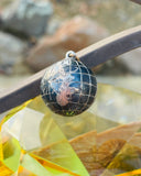 Vintage Sterling Silver Siam Thai Spiritual Round Spherical Charm Pendant 6.3g