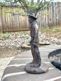 Largo Cowboy Statue Figurine "BUCK" Bronze Resin 9.25" Brown Western Americana