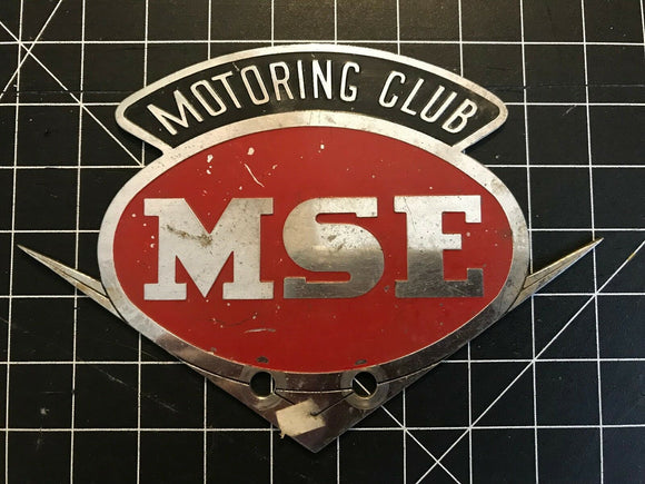 MSE Motoring Club Car Badge