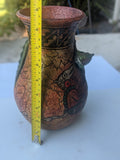 Handcrafted Native American Signed Southwestern Reptile Chameleon Art Vase