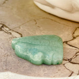 Vintage Carved Green Semi Precious Gem Stone Native American Chief Pendant