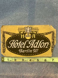 Hotel Adlon Berlin W. Germany Original Unused Advertising Luggage Label Sticker