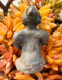 Antique Glazed Clay Seated Woman + Baby Tribal Fertility Figurine Artifact Relic