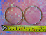 Sterling Silver Hoops 925 Hoop Hidden Post Pierced Earrings 8.7 grams
