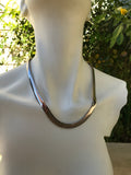 Herringbone Sterling Silver 925 Made in Italy Signed Mila Chain 18" Necklace 26g