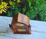 Antique Wood Wooden Victorian Ladies Mechanical Windup Mantle Shelf Clock