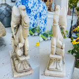 Antique Stone Carved Ganesha Hindu Deity Spiritual Elephant Ganesh Figurine
