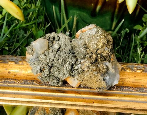 Coco Chocolate Pyrite Calcite Cluster Fools Gold Crystal Stone Specimen Rock