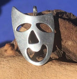 Sterling Silver Comedy Happy Face Drama Theater Mask Pendant 925 Mexico TM-13