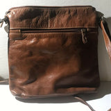 Giani Bernini Genuine Lether Brown Crossbody Womens Purse With Lots Of Pockets