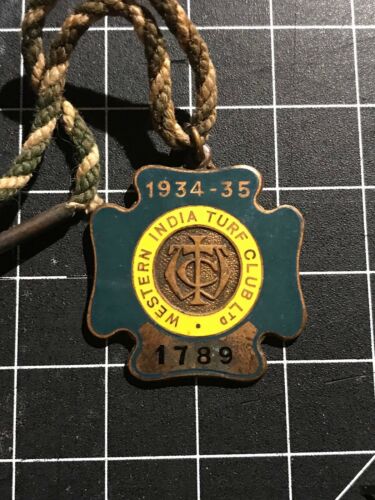 Western India Turf Club 1934-35 Badge #1789