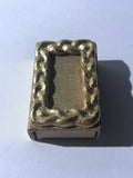 Vintage Unique Gold Tone Gilt Metal Matchbox Made In Sweden