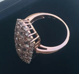 Rose Gold Sterling Silver Morganite Ring Size 7