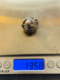 Taxco Sterling Silver 925 Mexico Harmony Bell World Globe Charm Pendant 13.5g