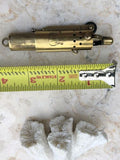 Vintage Trench Military Service Style Brass Lighter Wind Shield & Cap Works!