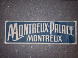 Montreux Palace Luggage Label Vintage