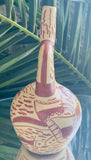 Moche Signed Hecho A Mano Cultura Mochica Replica Peru Clay Pot Vessel Vase