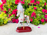 Signed Sheldon Vaughn Once Upon a Carousel Horse Figurine Garden Rose Limited Ed
