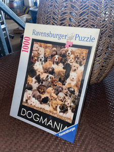 New 1997 Ravensburger 1000 Piece Jigsaw Puzzle Dogmania Dog Mania Dogs Sealed