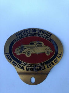 Protection-Service State Farm Mutual Auto ins. Co Bloomington, ill. Car Badge