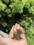 Antique Bronze Metal Elephant Figure Trunk Up Good Luck Figurine Statuette Relic