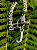 Sterling Silver 925 “J” Link Toggle Bracelet