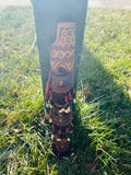 Antique Handmade Painted Tribal Blade Sword & Mini Dagger with Sheath
