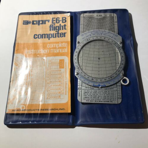 Vintage APR E6-B Flight Computer Complete Instruction Manual Aero Products