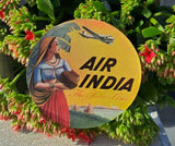 Vintage Air India Airlines Indian Airplane Luggage Label The Tata Line Rare
