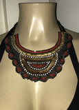 Authentic Sophia And Kate Tribal Statement Necklace W Rhinestones