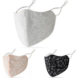 Lace Floral Fashion Face Mask Cover Breathable Mouth Masks Reusable Washable