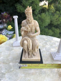 Mounted Classic Greek Figure Sculpture Statue Signed Sculptor A. Santini Italy