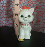 Lefton Trade Mark Exclusive Kitten W Bow Figurine #04946