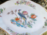 Wedgwood Kutani Crane Gold Tone & White Tray Vintage Bone China Made In England