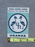 Paraa Safari Lodge Uganda Murchison Falls National Park Orig Luggage Label Rare