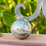 Vintage Alpaca Silver Sphere Globe Musical Harmony Bell Chime Pendant 17.9g