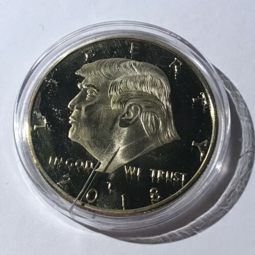 Donald Trump 45th President Of The United States Novelty Gold Color Coin 2018