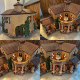 Dept 56 Snow Village Chateau Valley Winery Lighted Ceramic Decorative Building