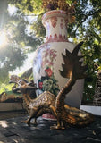 Vintage Solid Brass Large Dragon Figurine