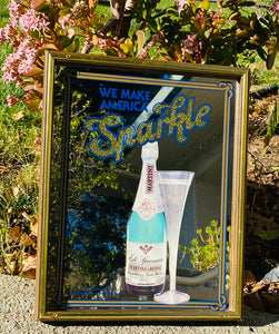 We Make America Sparkle Asti Spumante Martini Rossi Wine Bar Sign Picture Mirror