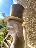 Vintage Brass Top Hat 9” X 7" Spittoon Cuspidor Tobacco Pub Saloon Man Cave Rare