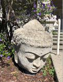 Large Lava Stone Buddha head sculpture garden art